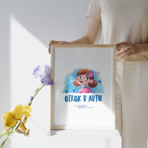 Nalepka otrok v avtu: deklica z nasmehom - Image 4