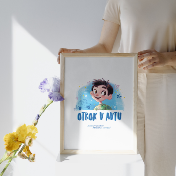 Nalepka otrok v avtu: deček z nasmehom - Image 4