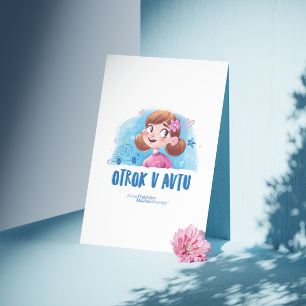 Nalepka otrok v avtu: deklica z nasmehom - Image 10