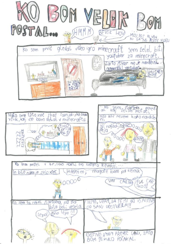 MIHA PRHNE
NASLOV DELA: KO BOM VELIK ...
ŠOLA: OSNOVNA ŠOLA JOŽETA GORJUPA