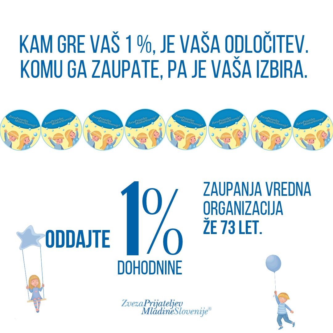 Kam gre vaš 1 %, je vaša odločitev. Komu ga zaupate, pa je vaša izbira.